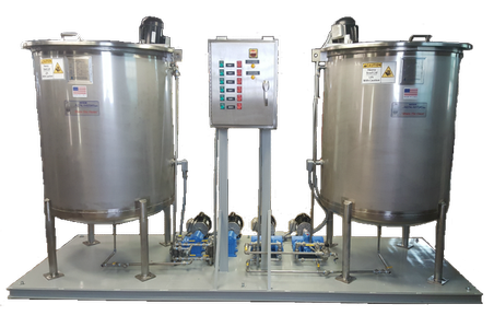 packaged chemical feed system for boiler water treatment