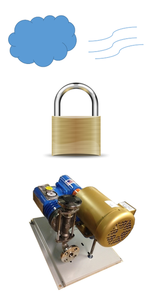 air locked pumping system pictogram