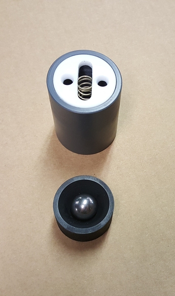 spring loaded valve part way assembled